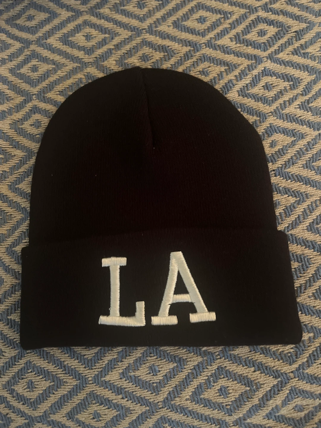 Black "LA" Beanie
