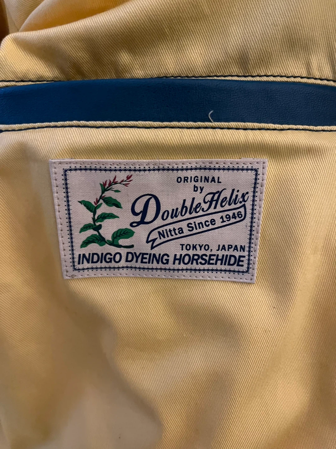 Double Helix Indigo Dyeing Horsehide Jacket - photo 3