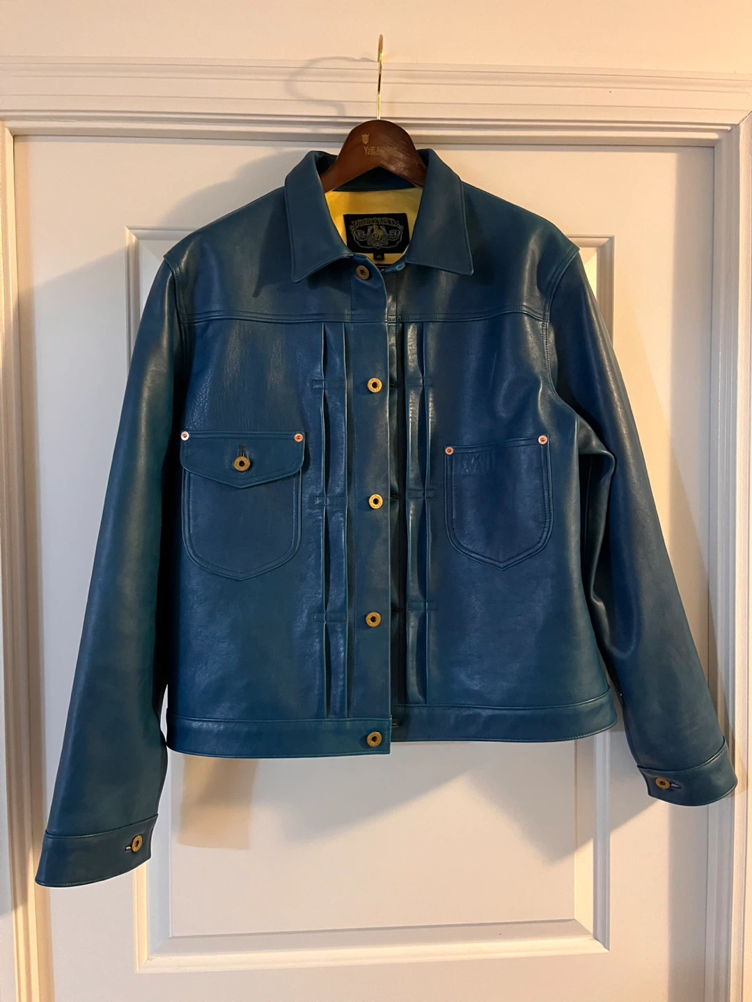 Double Helix Indigo Dyeing Horsehide Jacket