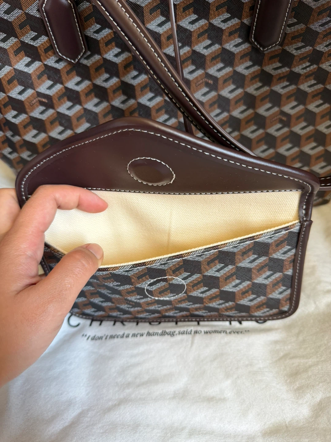 Christy Ng Russo Monogram Tote Bag with Pouch - photo 2