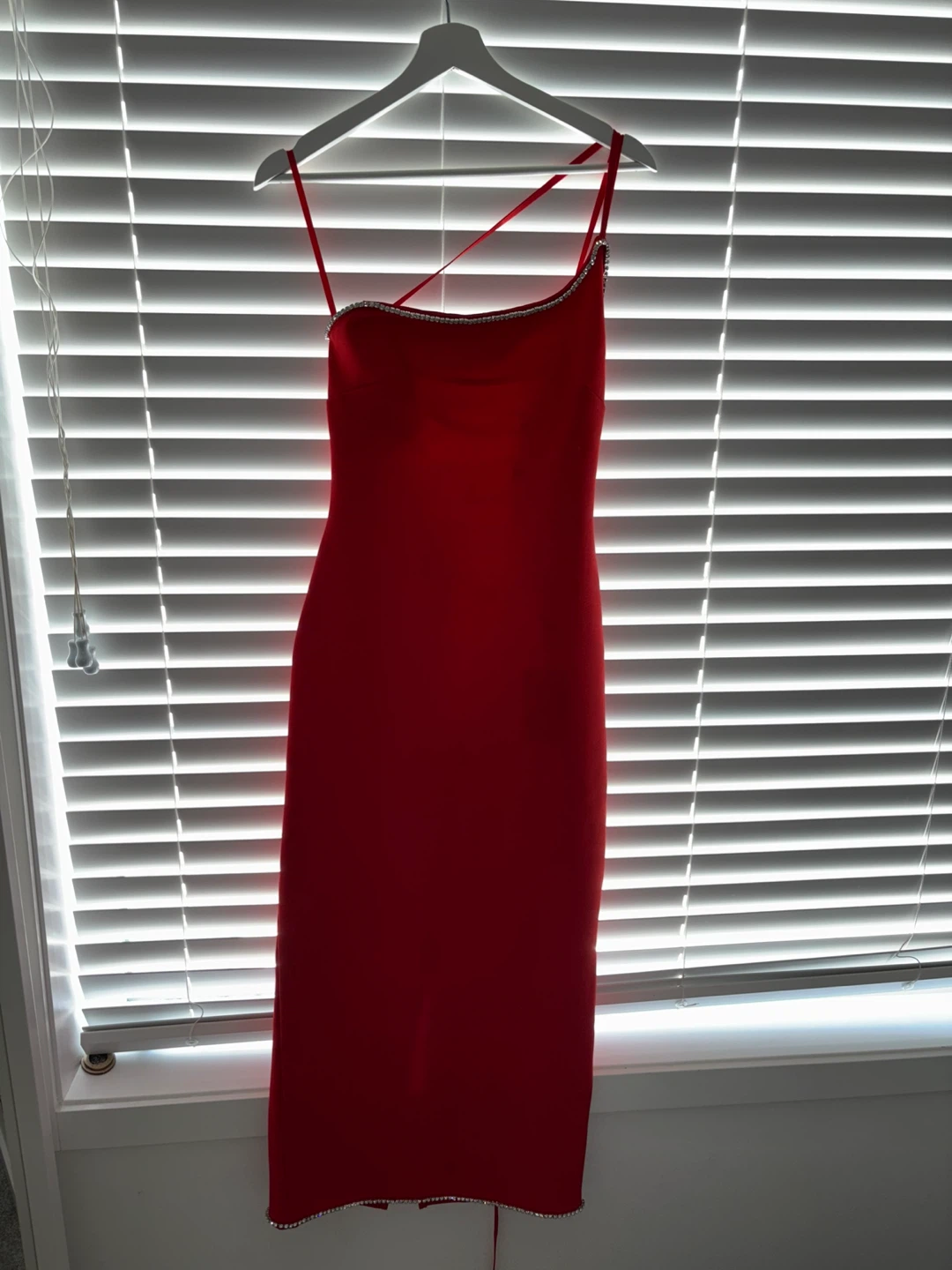 Bella Barnett Red Embellished Midi Dress Size L