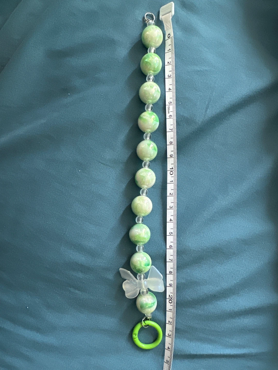 Green and White Beaded Bracelet - photo 3
