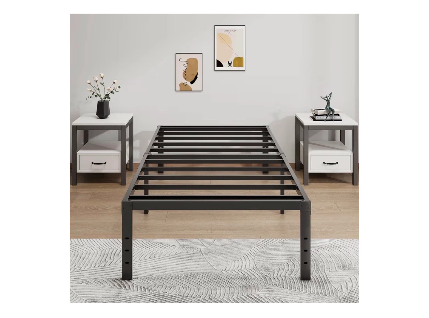 Twin XL Metal Bed Frame +mattress - photo 4