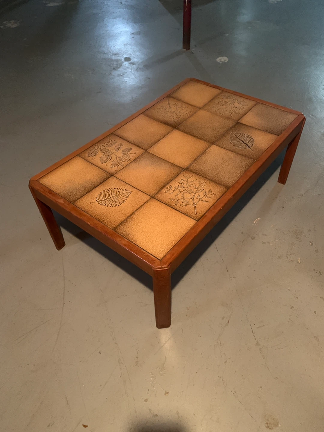 Mid-Century Modern Tile Top Coffee Table