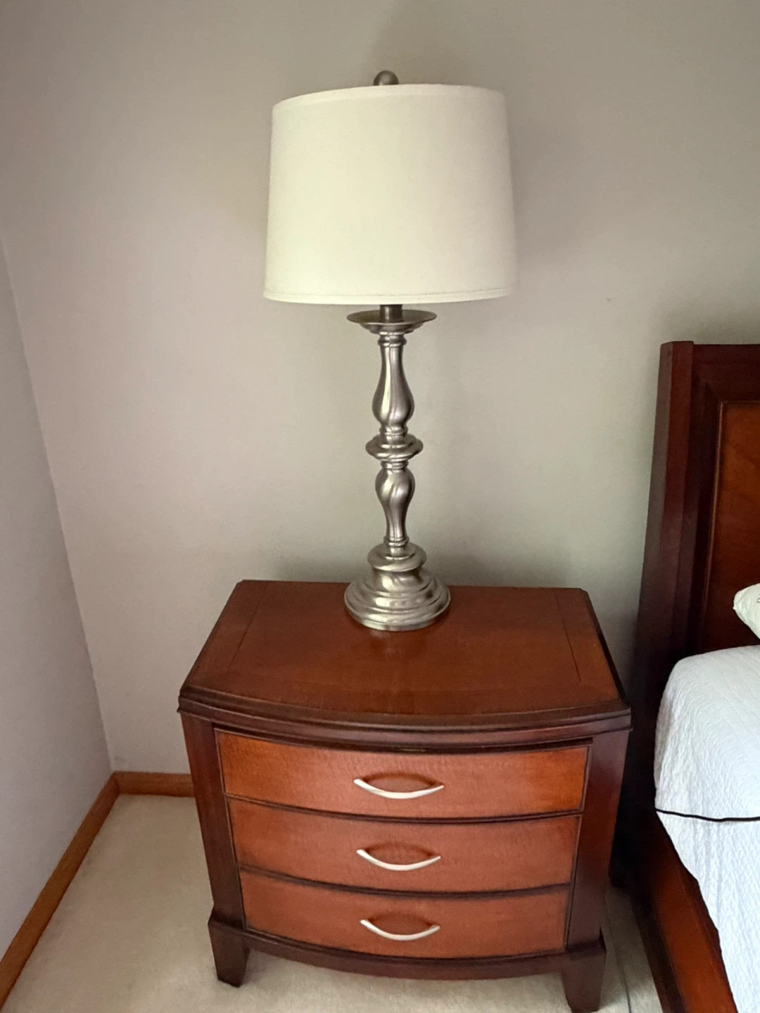Table Lamp with White Shade