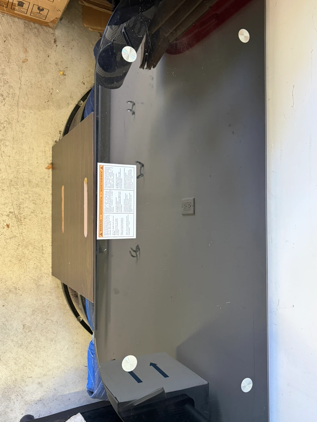 Black Glass TV Stand - photo 2