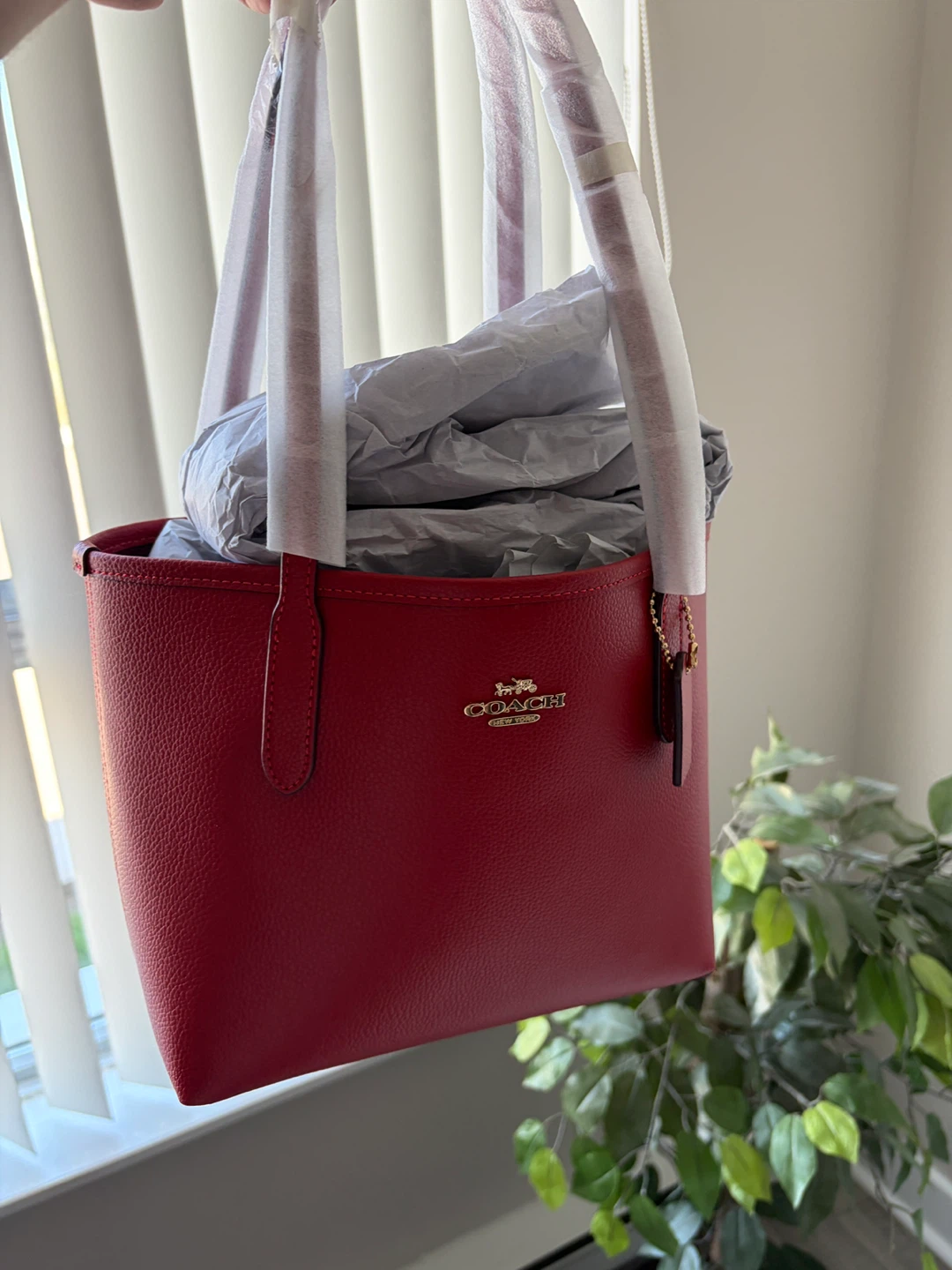 Coach Red Leather Mollie Tote Bag - photo 3