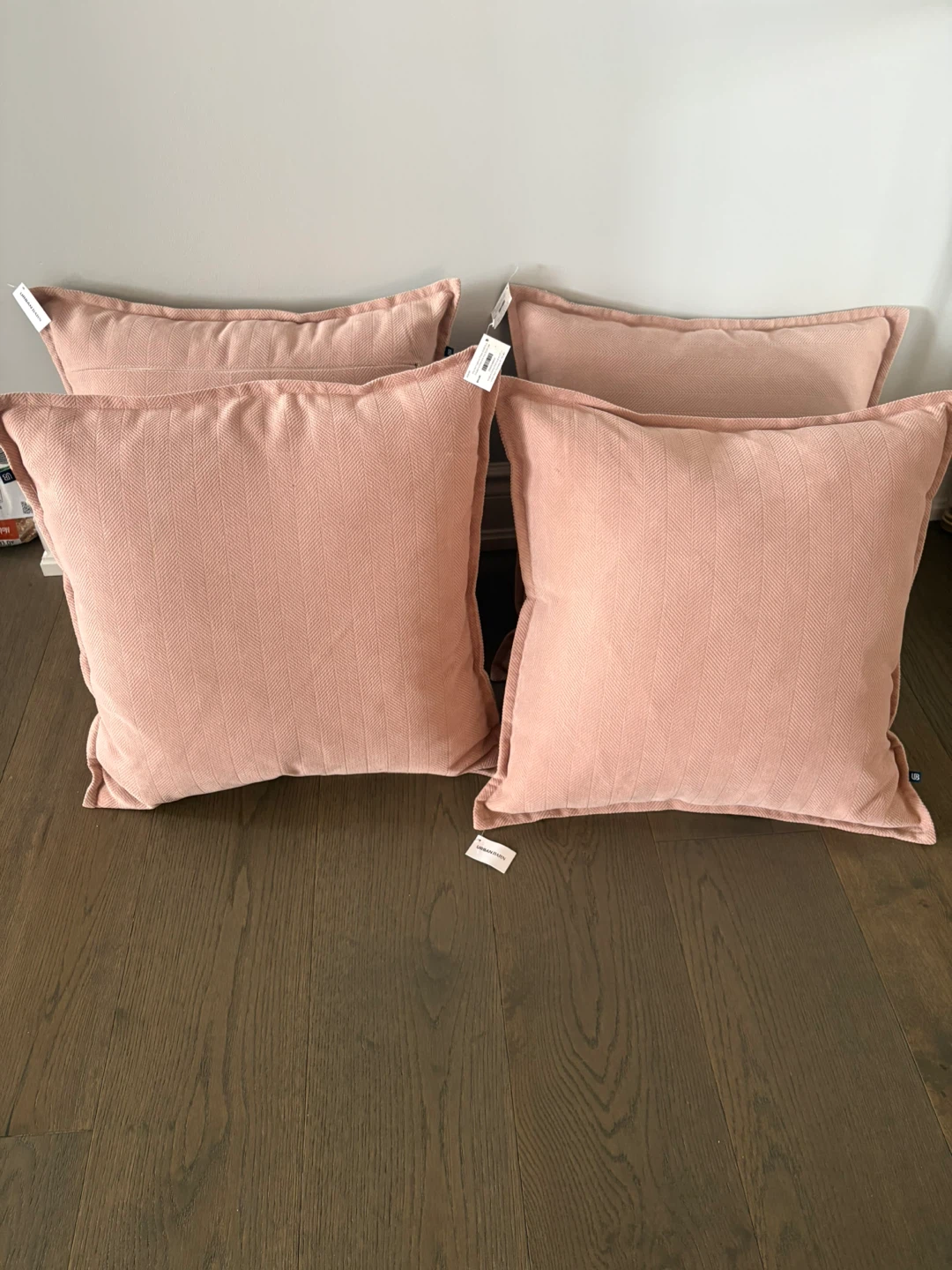 Urban Barn pink 20” toss pillows NWT ret $61 ea