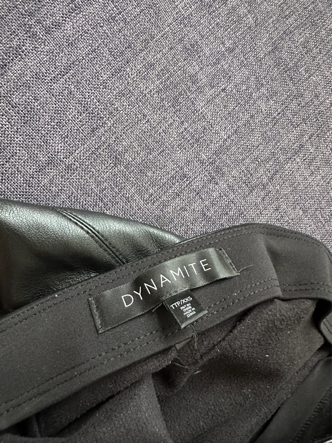 Dynamite Black Faux Leather Mini Skirt Size XXS - photo 3