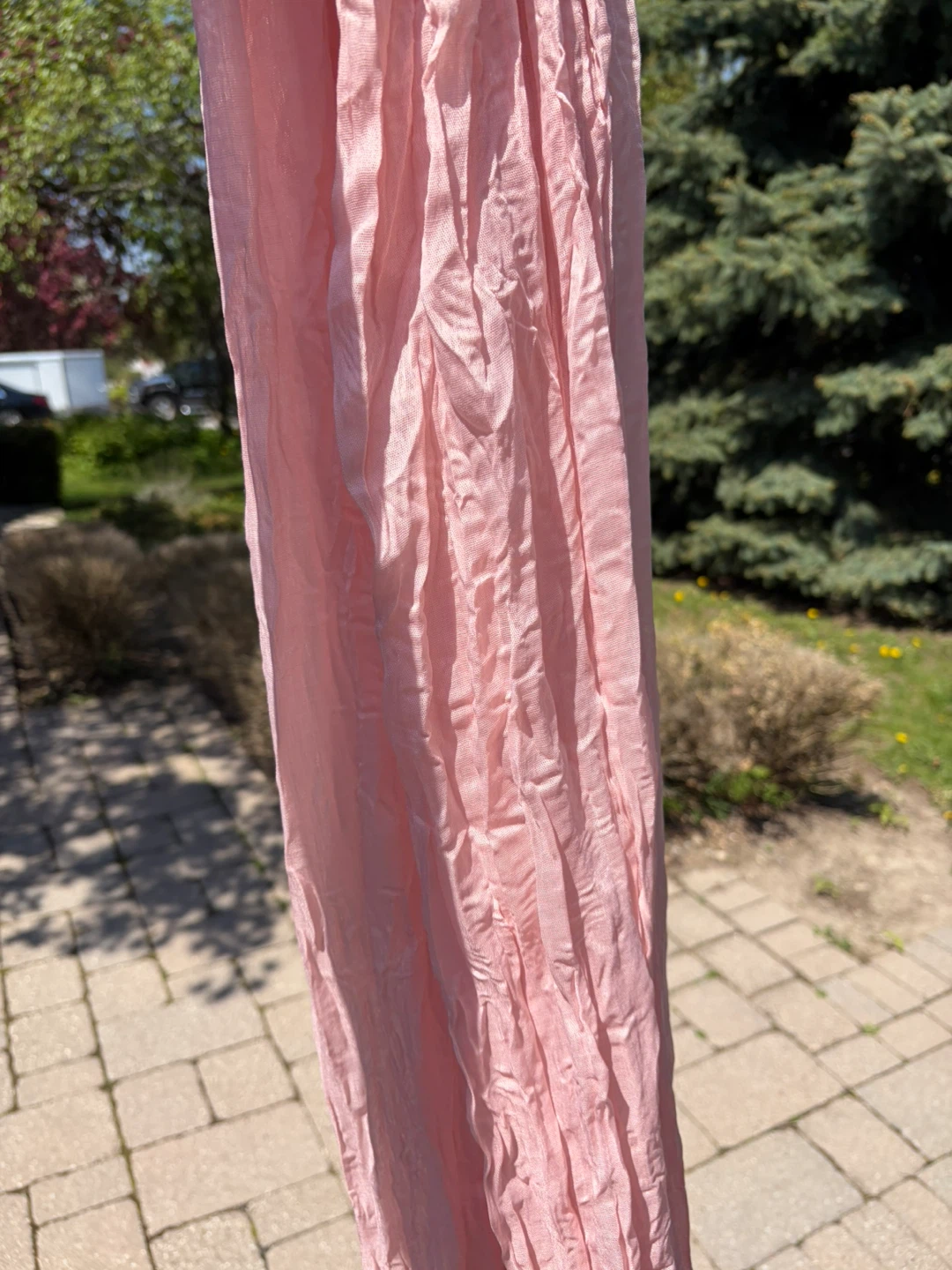 Light Pink Crushed Fabric Table Runners - 14 pieces - photo 3