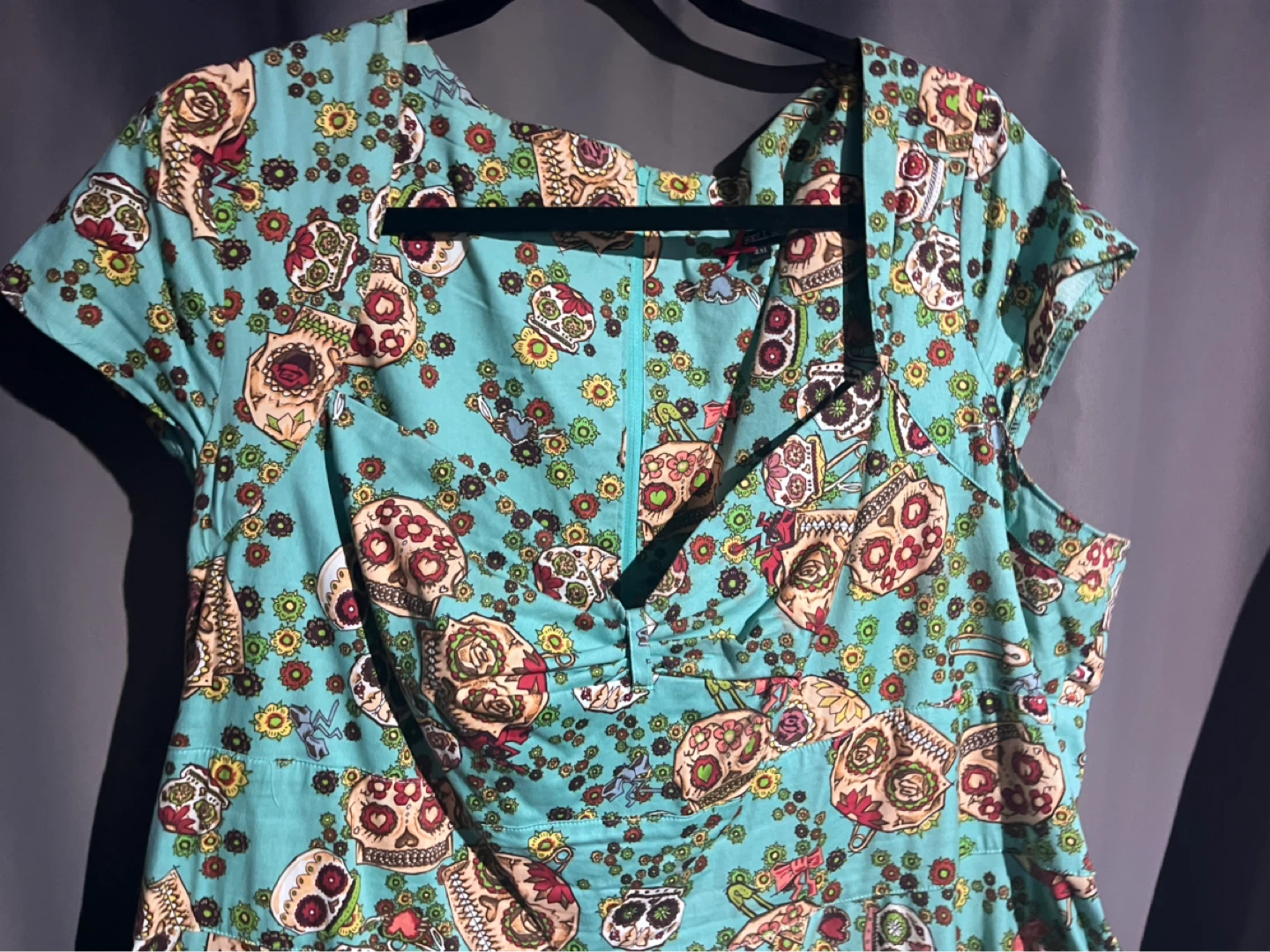 Hell Bunny Day of the Dead Skulls Dress 4XL - photo 2
