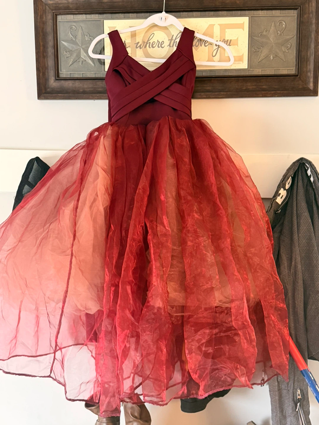 Girls' Red Tulle Dress