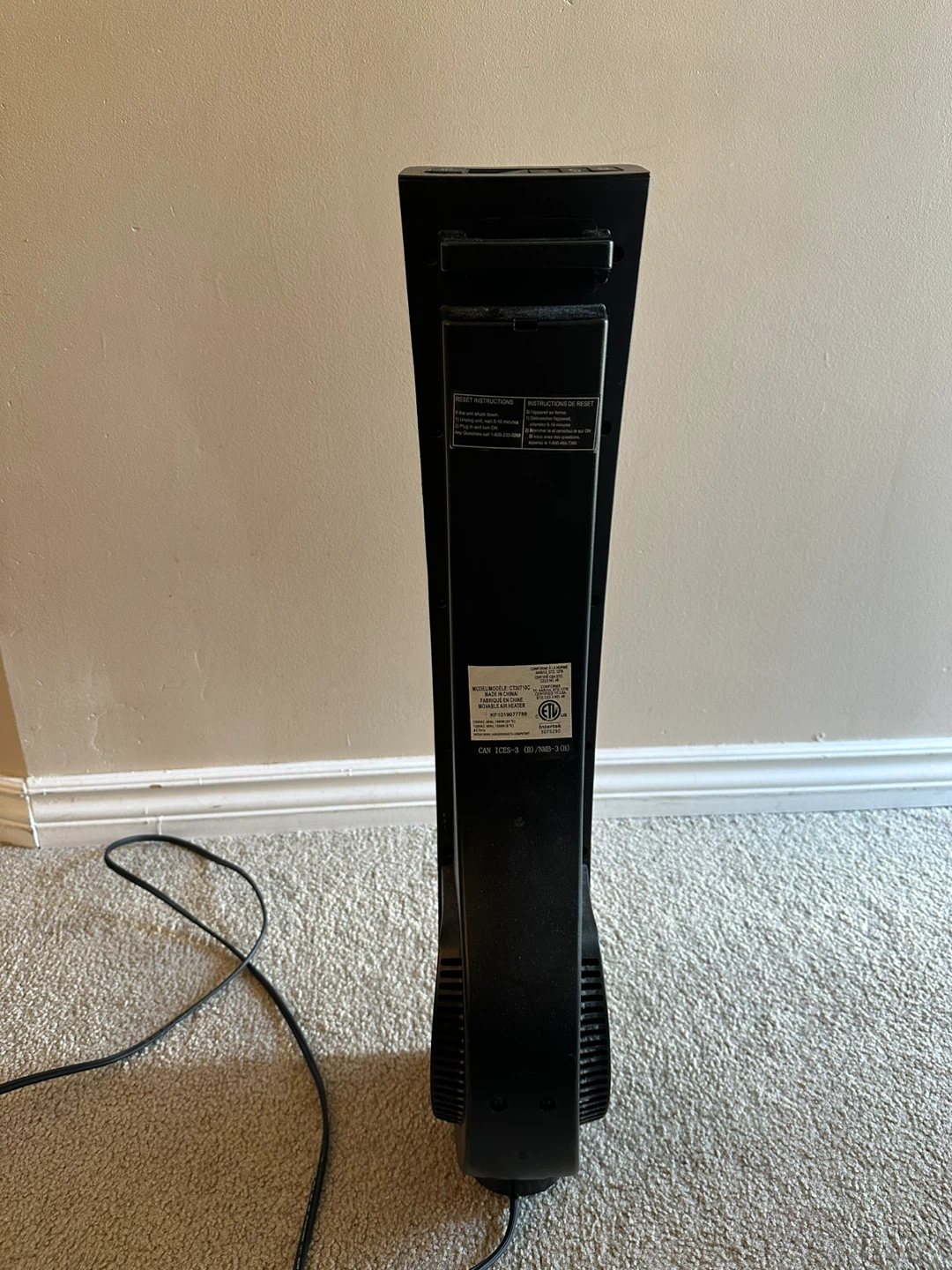Lasko CT30710C Air Heater - photo 2