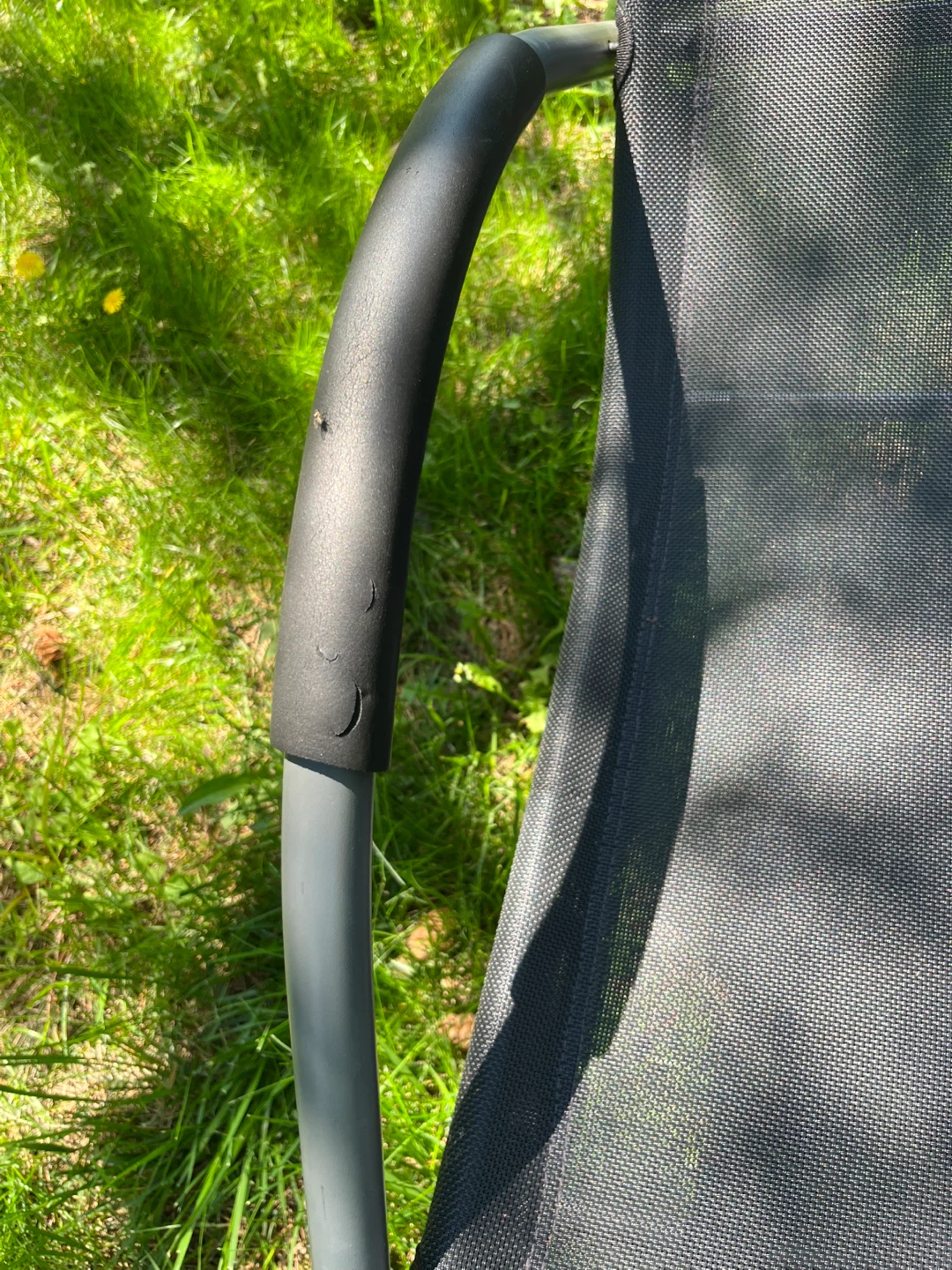 Grey Outdoor Rocking Lounge Chair with Headrest - photo 4