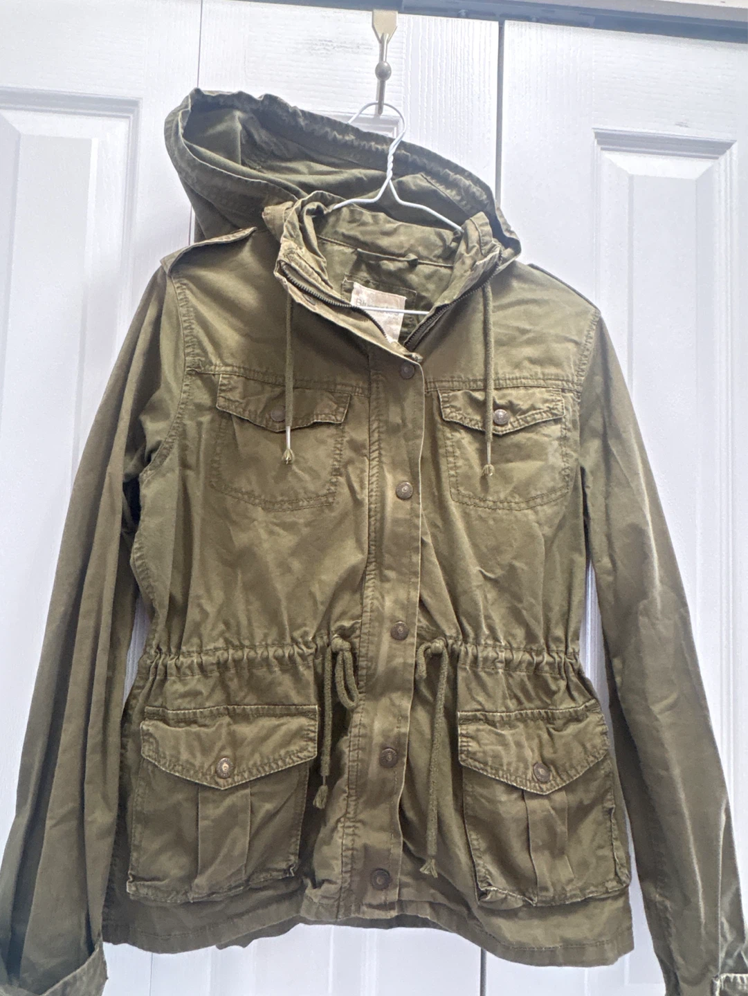Green Utility Jacket with Hood