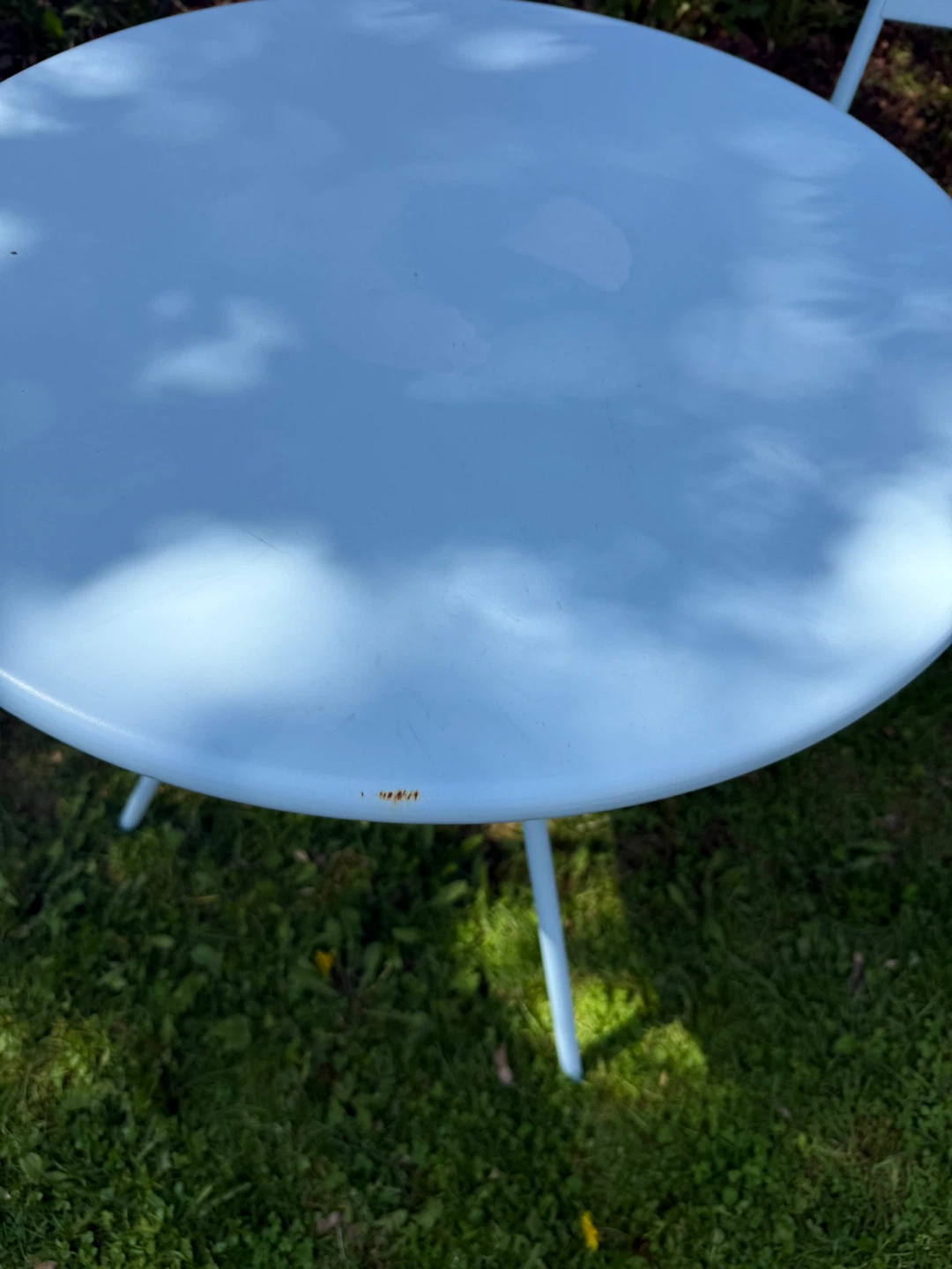 Light Blue Metal Bistro Set (Table & 2 Chairs) - photo 3