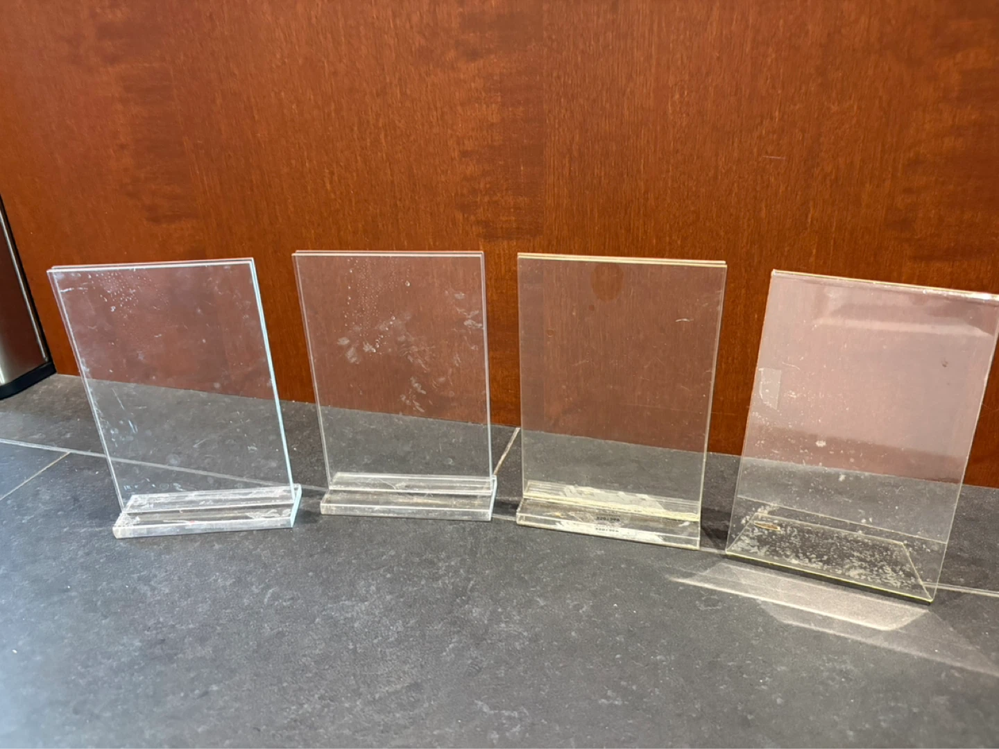 Table numbers picture frames Clear Acrylic Display Stands