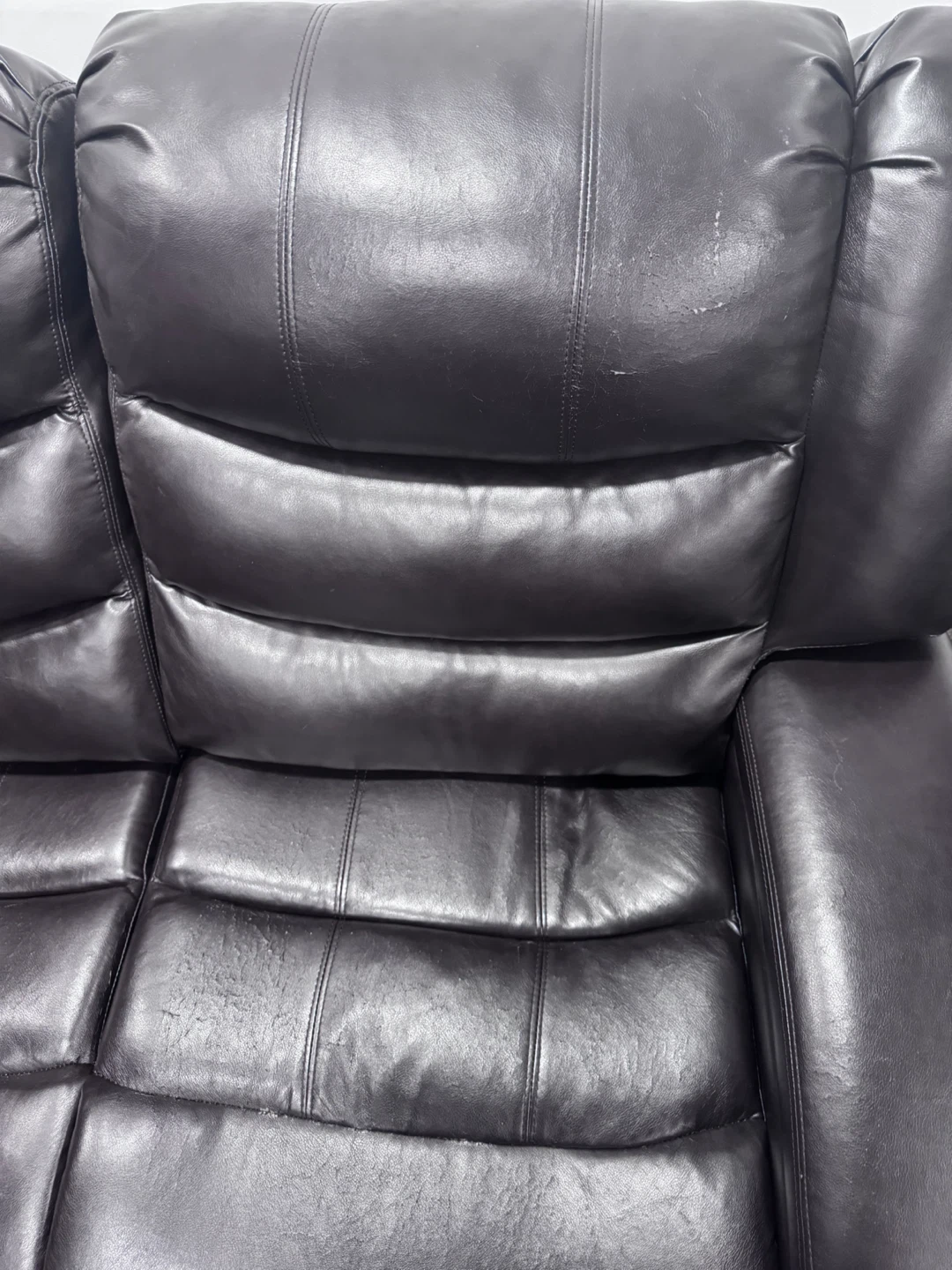Brown Leather Power Reclining Sofa - photo 2