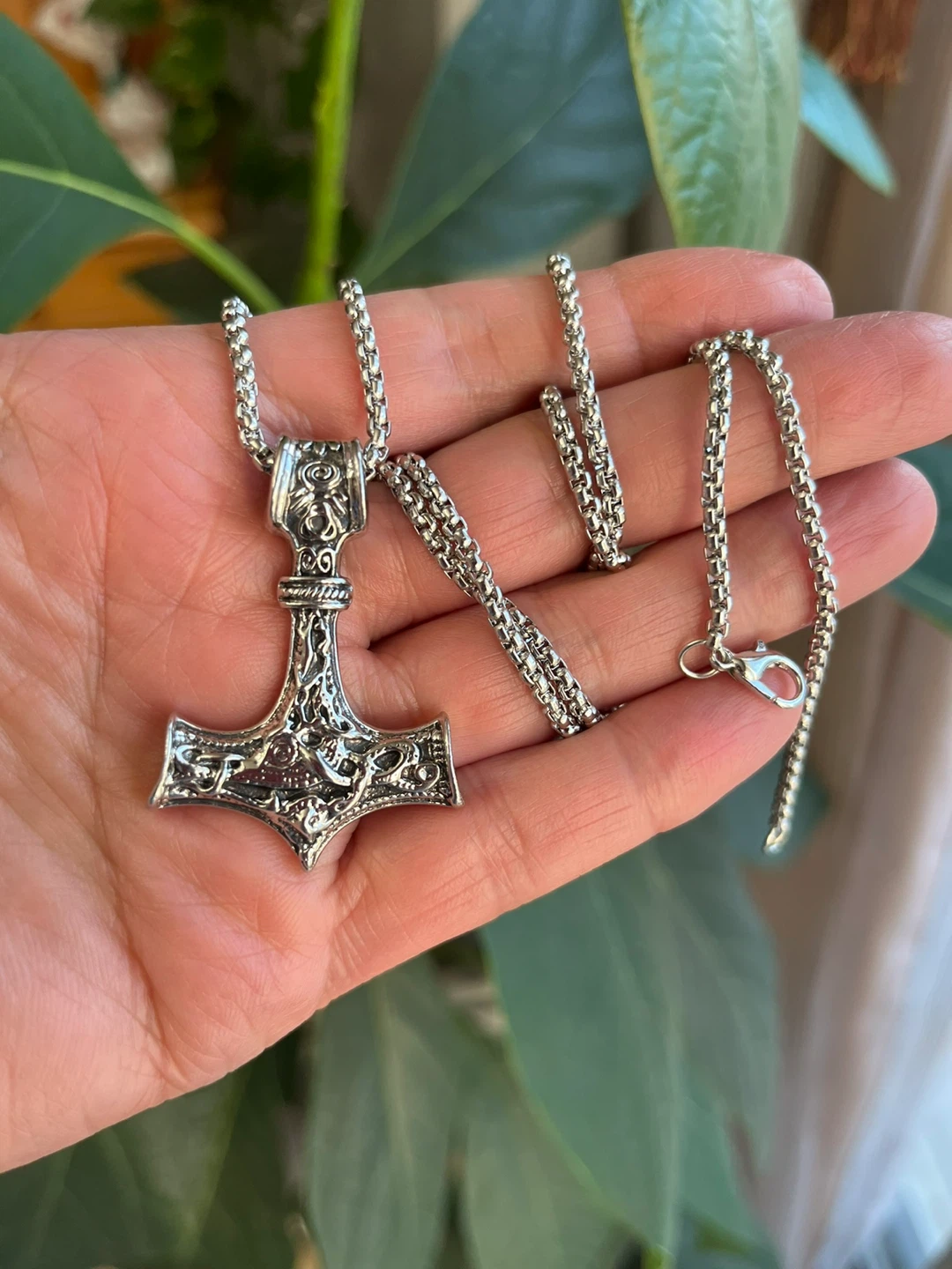 Thor's Hammer Pendant Necklace.