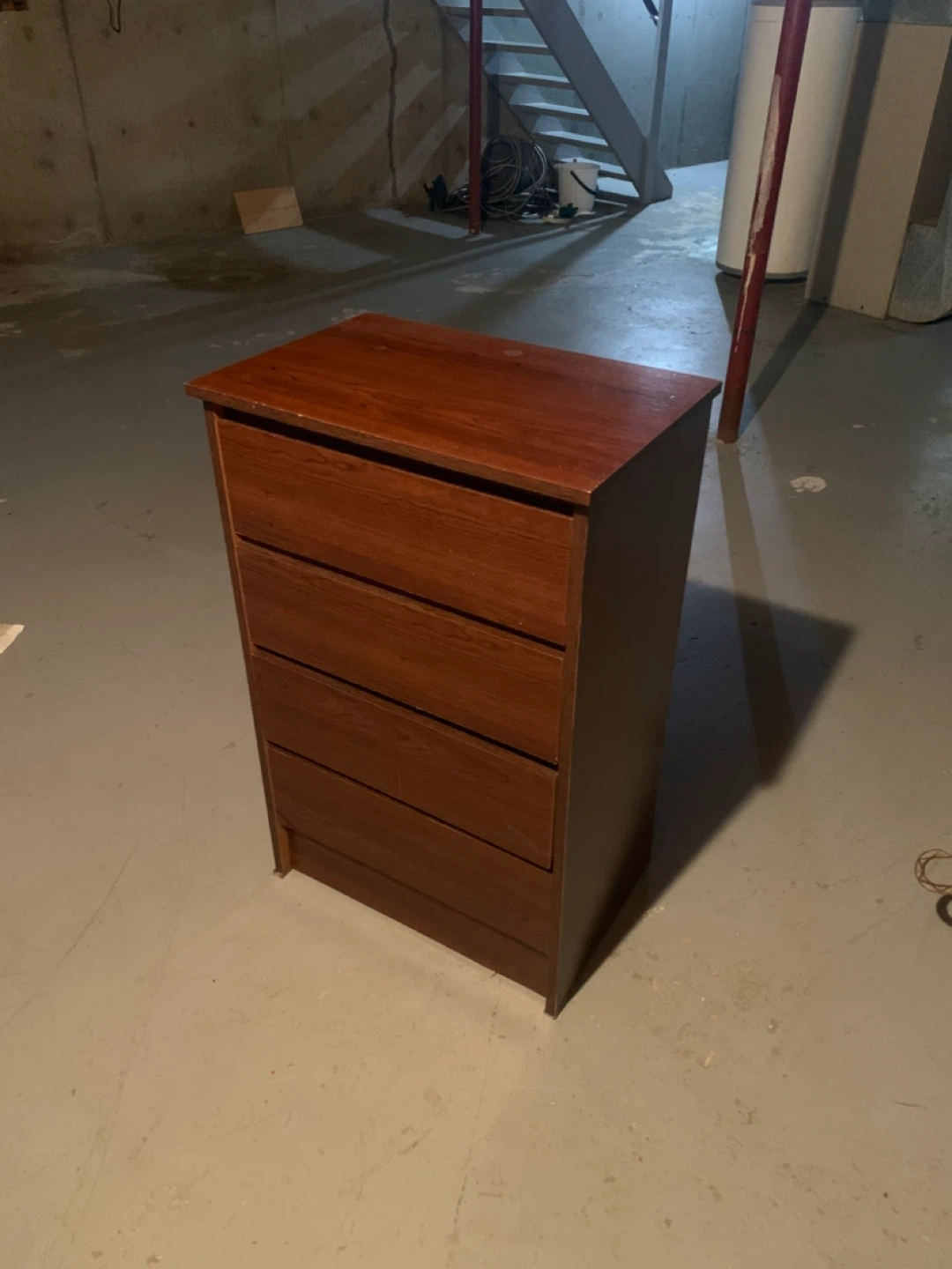 Brown 4-Drawer Dresser