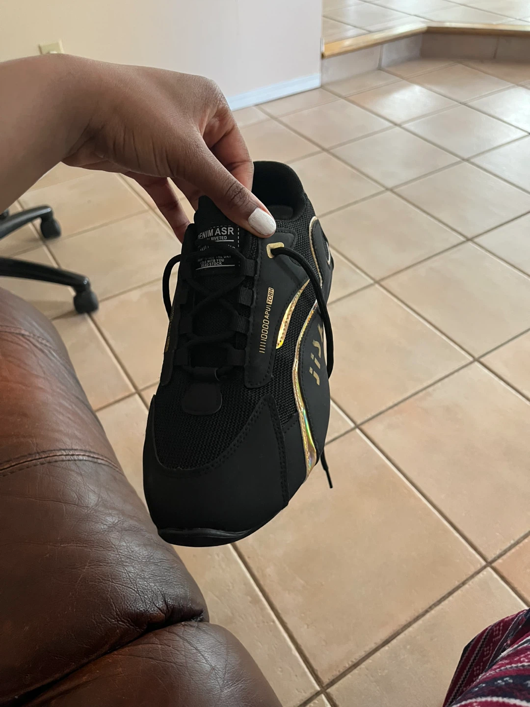 DENIMASR Black & Gold Running Shoes - photo 2