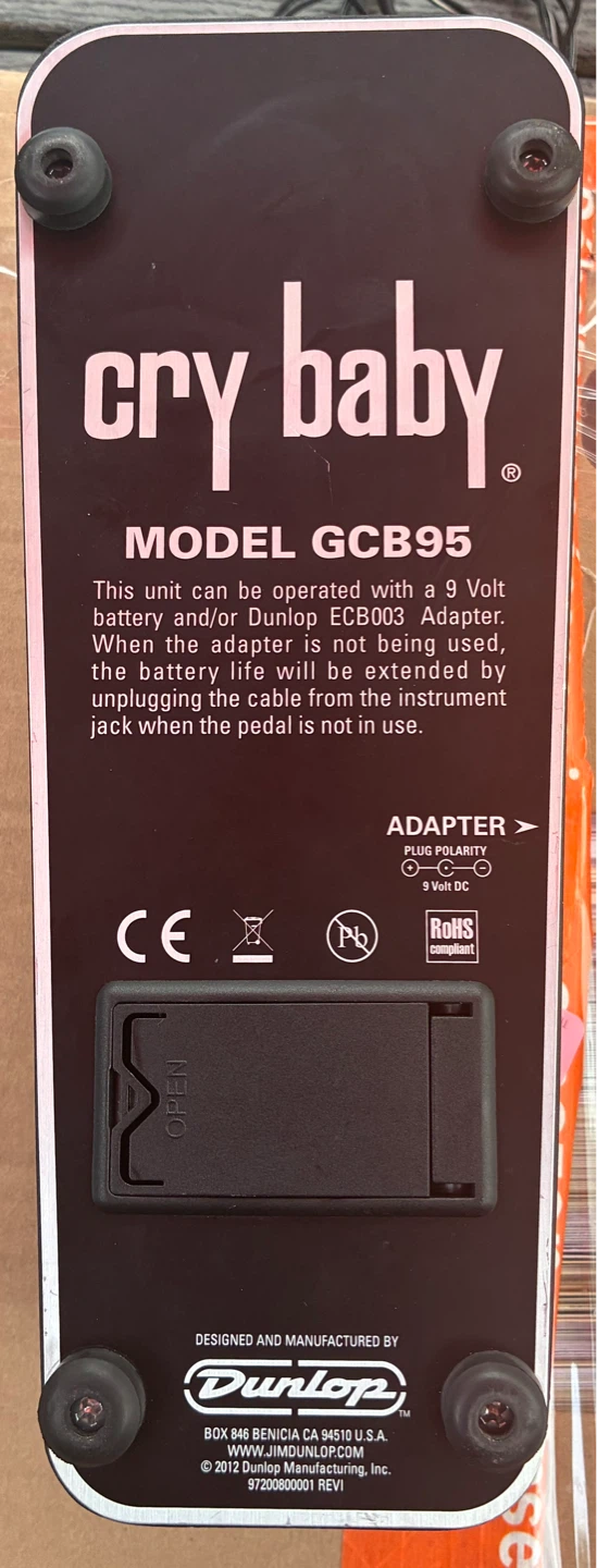 Dunlop Cry Baby GCB95 Wah Pedal - photo 2