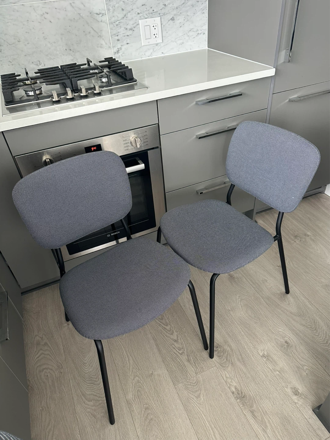 IKEA Set of 2 Grey Dining Chairs