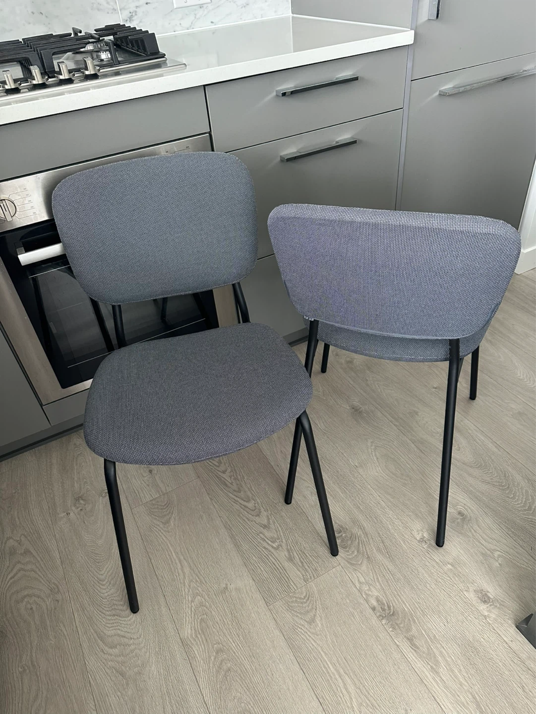 IKEA Set of 2 Grey Dining Chairs - photo 2