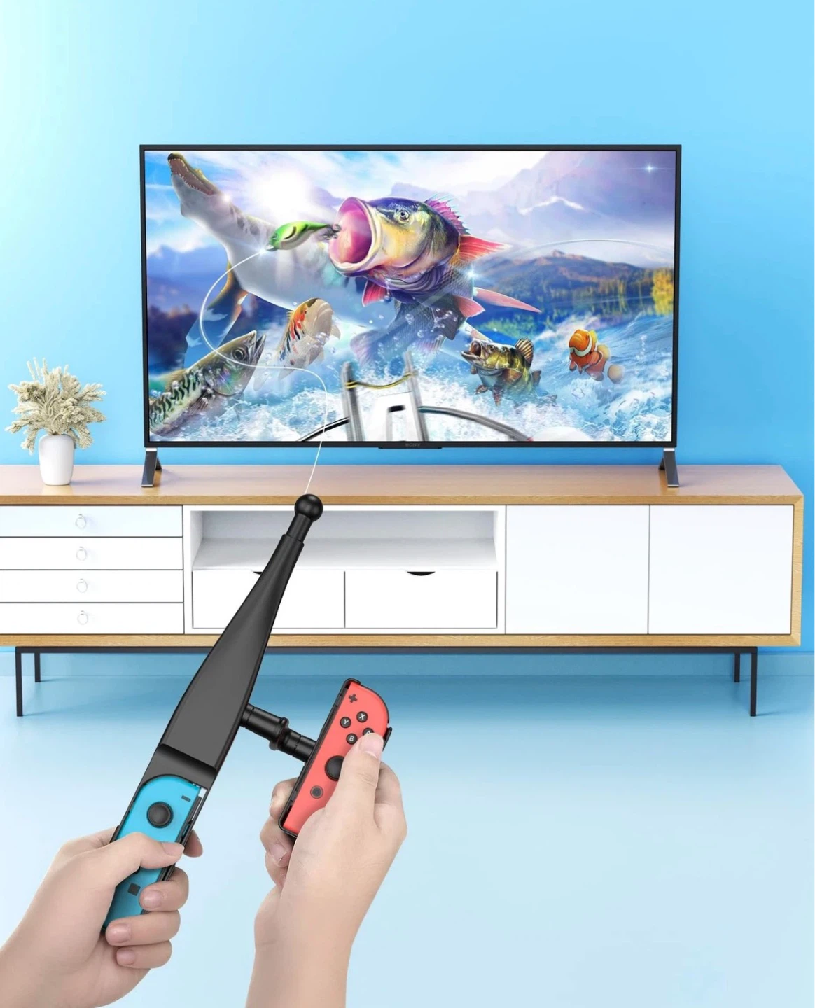 SKYWIN NIB Fishing Rod Attachment for Nintendo Switch Joy-Con - photo 5
