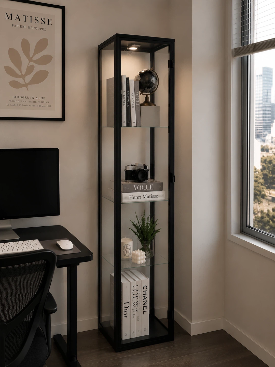 IKEA BLÅLIDEN Glass Cabinet – Black - photo 2