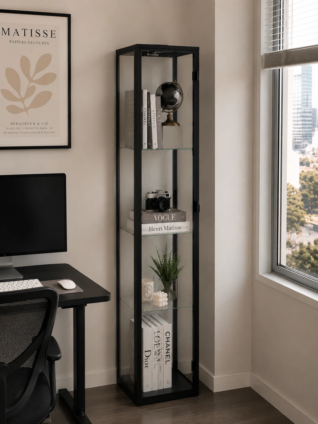 IKEA BLÅLIDEN Glass Cabinet – Black