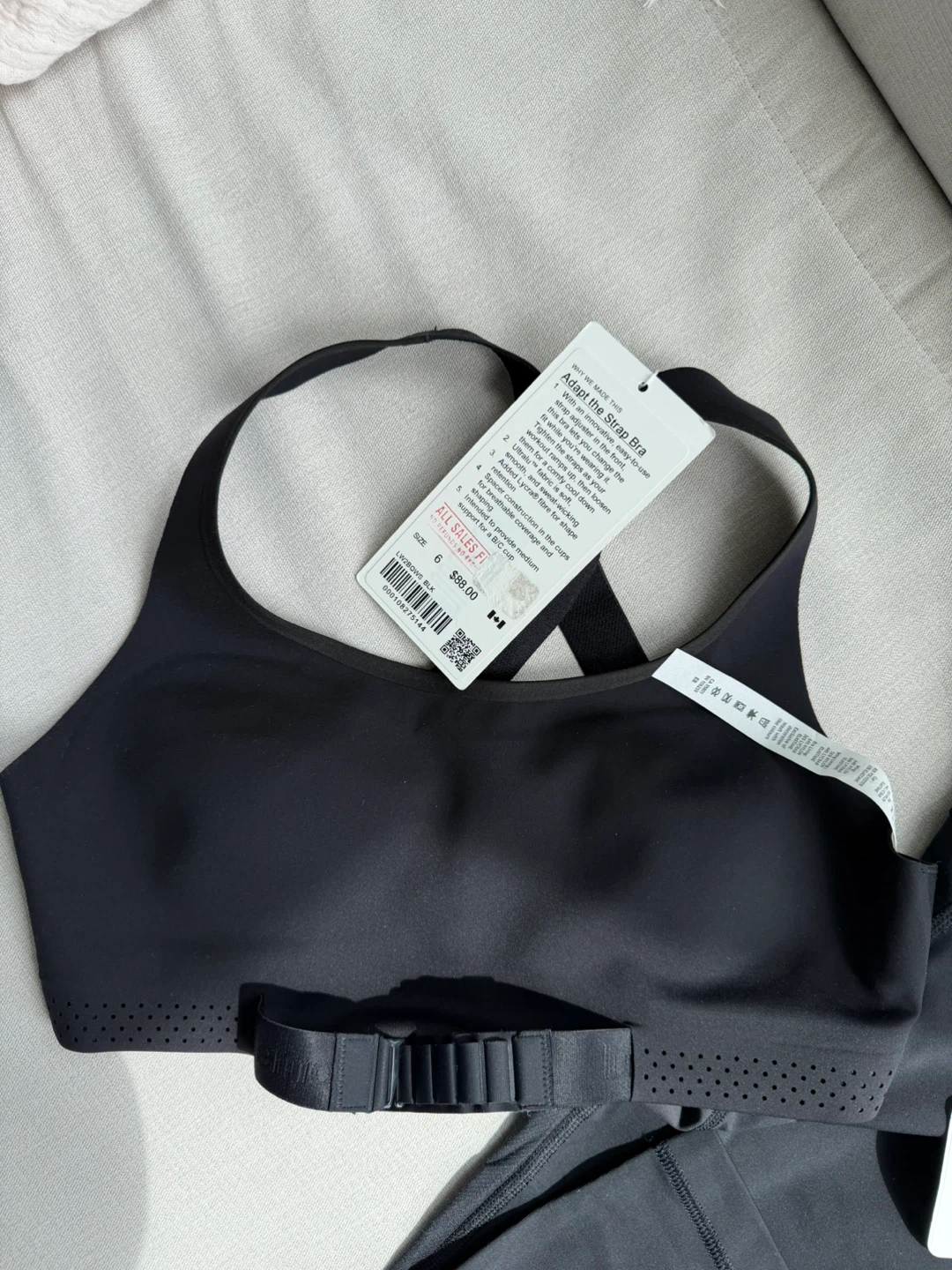 Lululemon Adapt Strap Bra & legging set - Black - Size 6 - photo 2