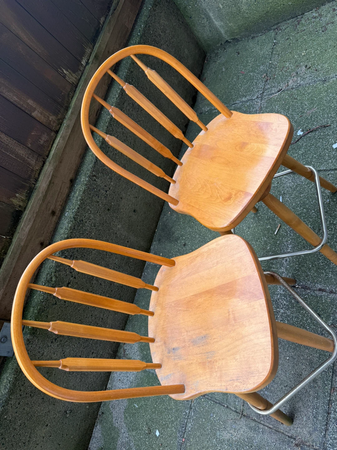 Wooden Swivel Bar Stools (Set of 2) 30 inches