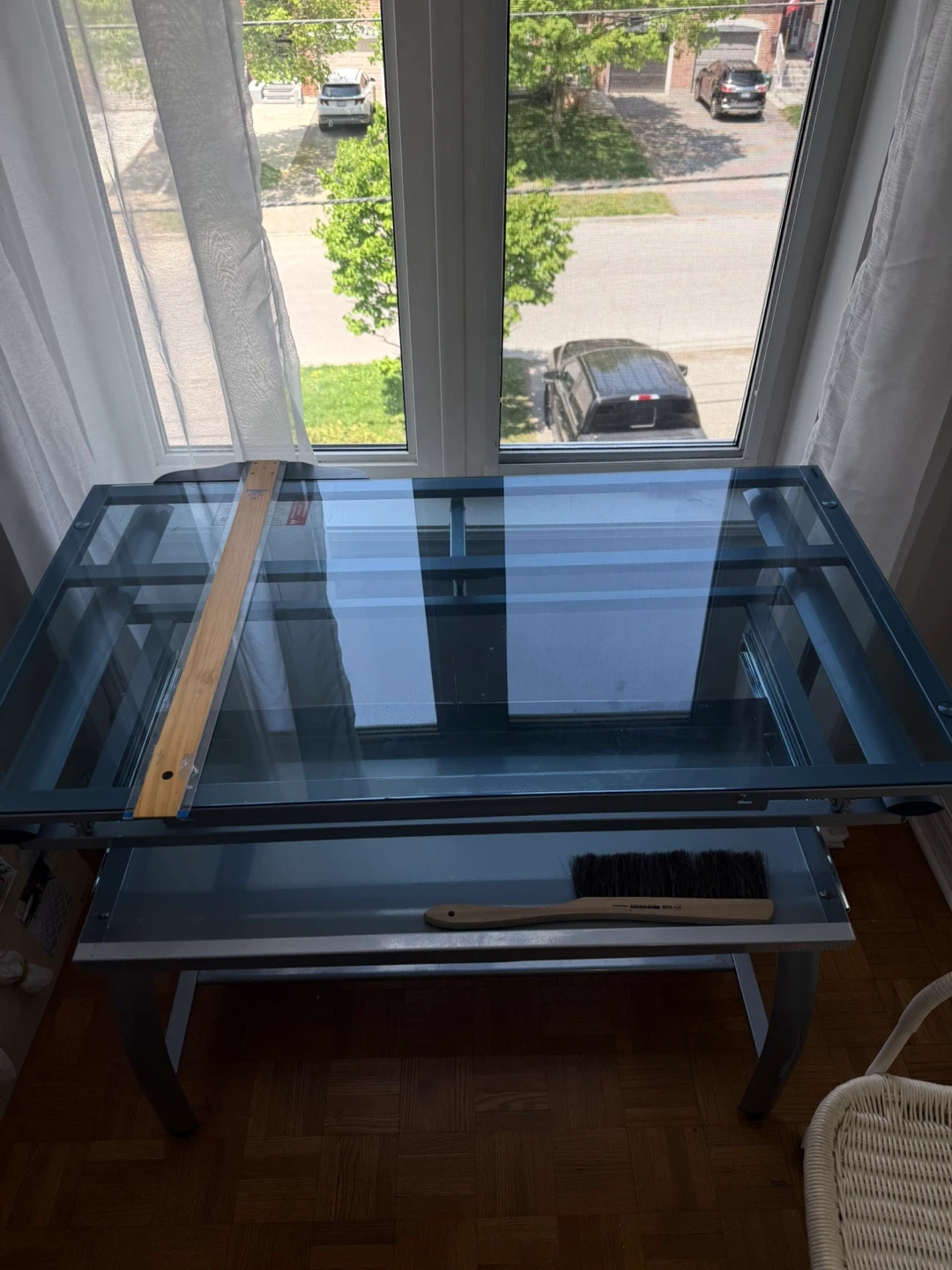 Adjustable Glass Drafting Table - photo 2