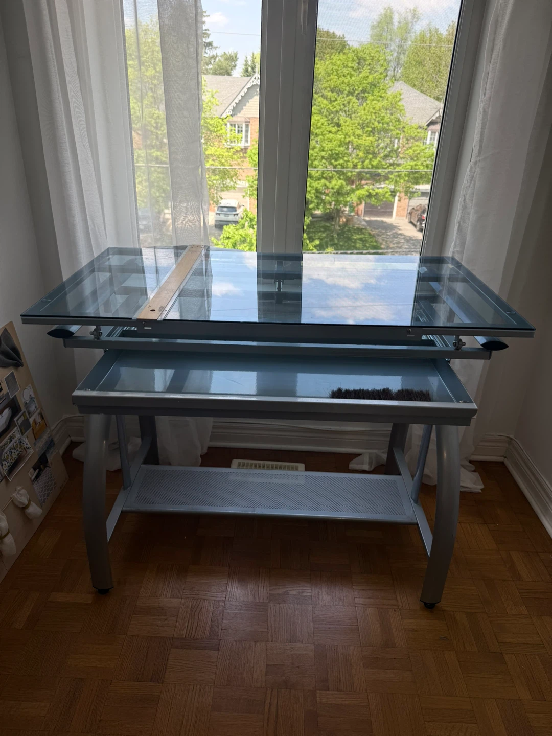Adjustable Glass Drafting Table