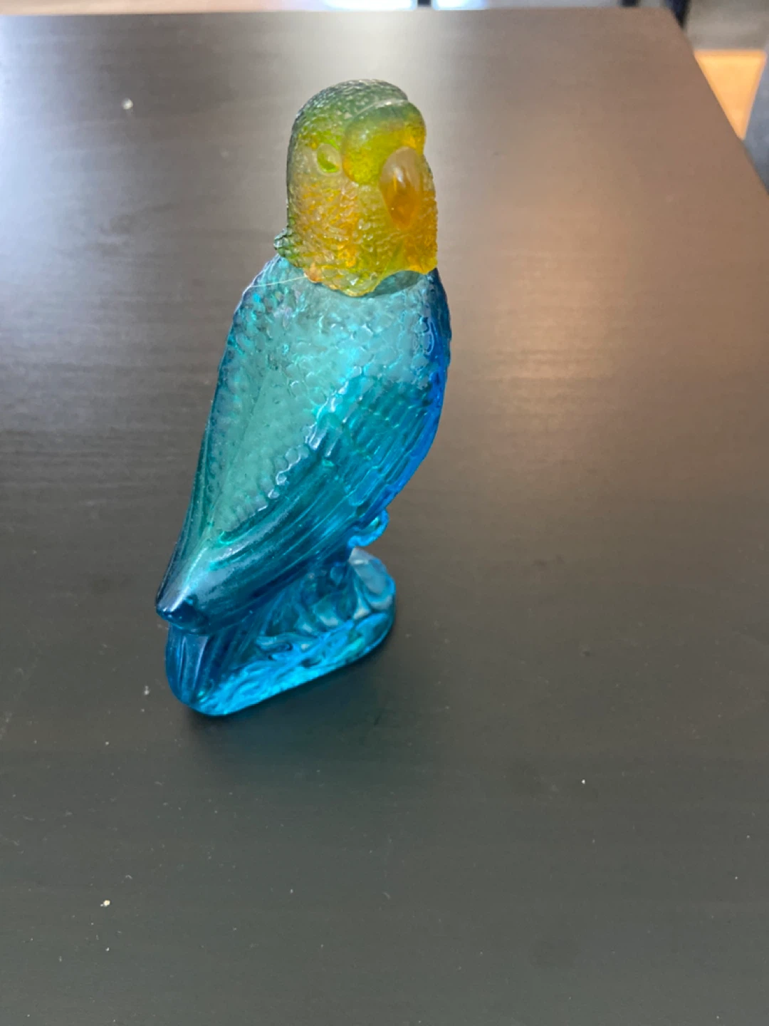 VINTAGE AVON Blue Glass Budgie Bird Perfume Bottle - photo 2