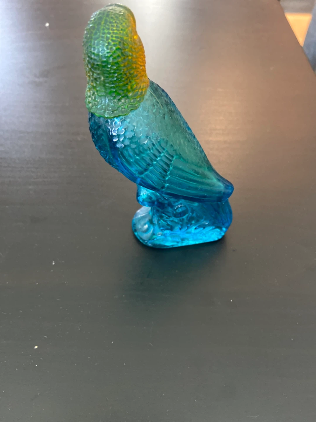 VINTAGE AVON Blue Glass Budgie Bird Perfume Bottle - photo 3