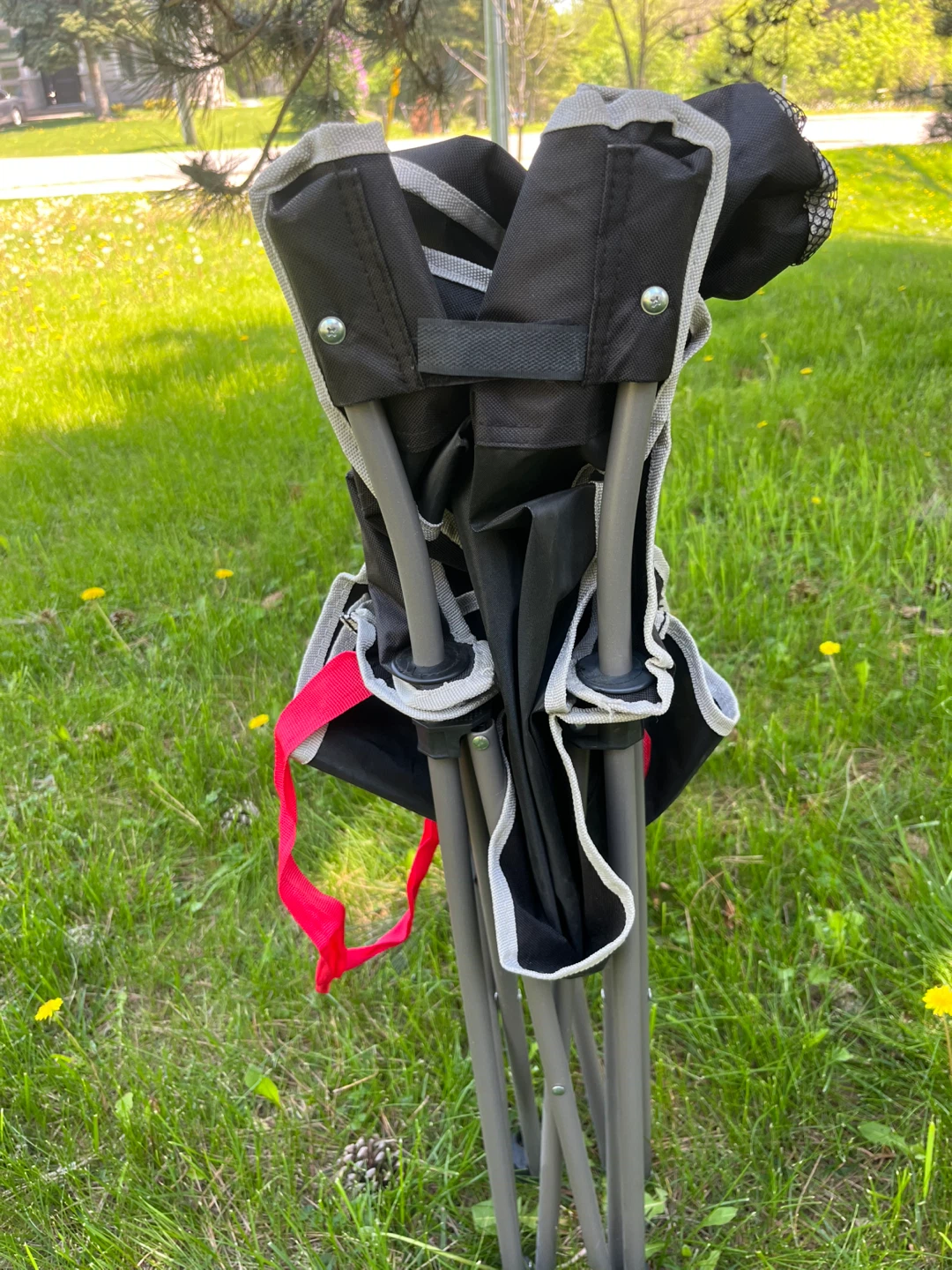 2 Outbound Black Camping Chairs with Cup Holder - photo 4