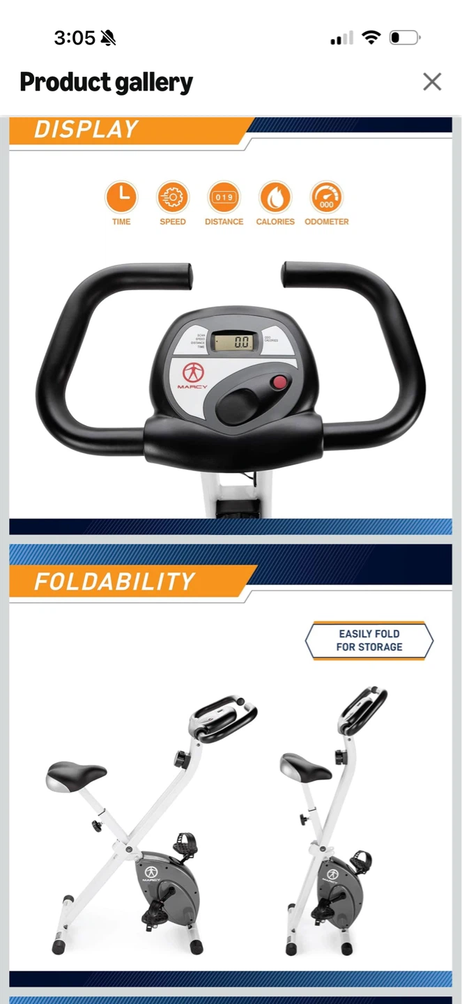 Marcy Foldable Exercise Bike - photo 2