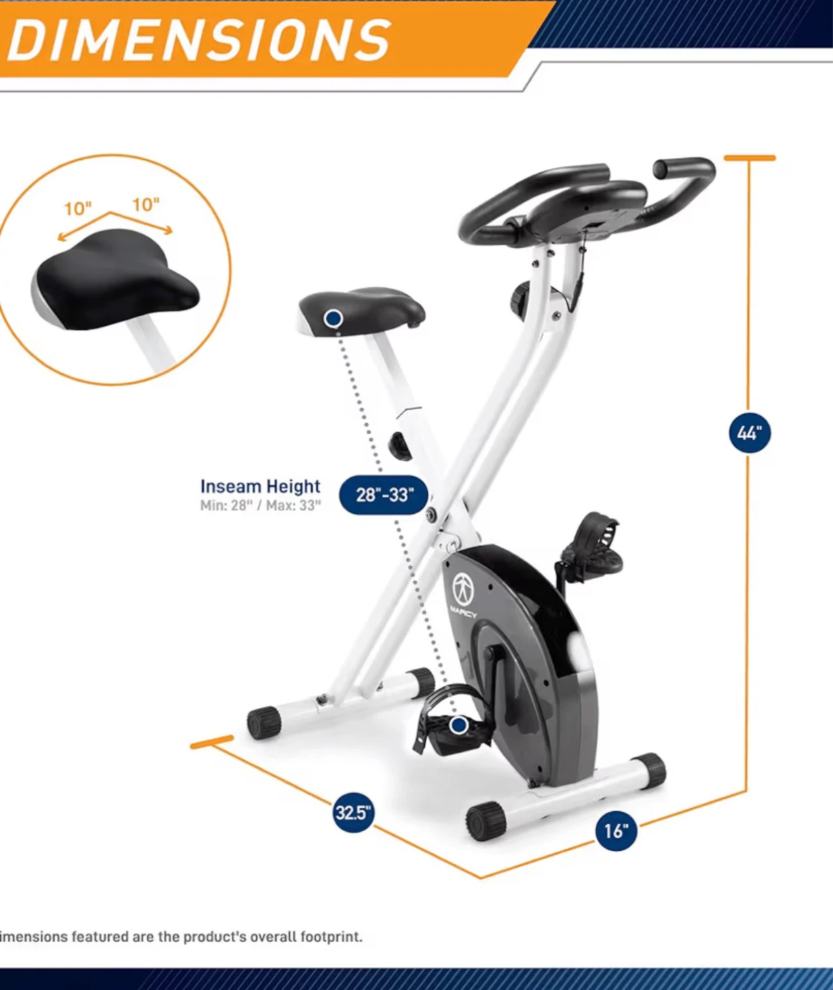 Marcy Foldable Exercise Bike - photo 3