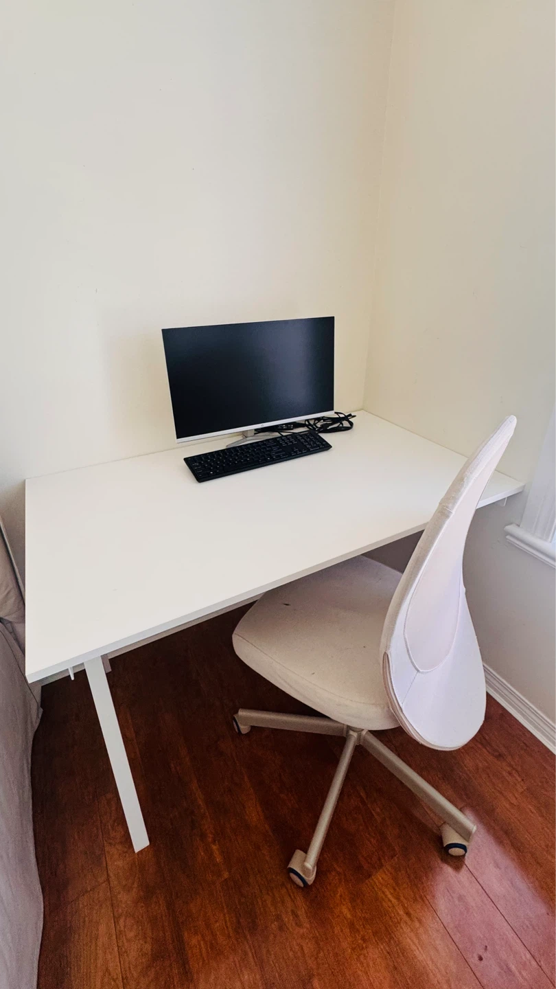 White IKEA Desk