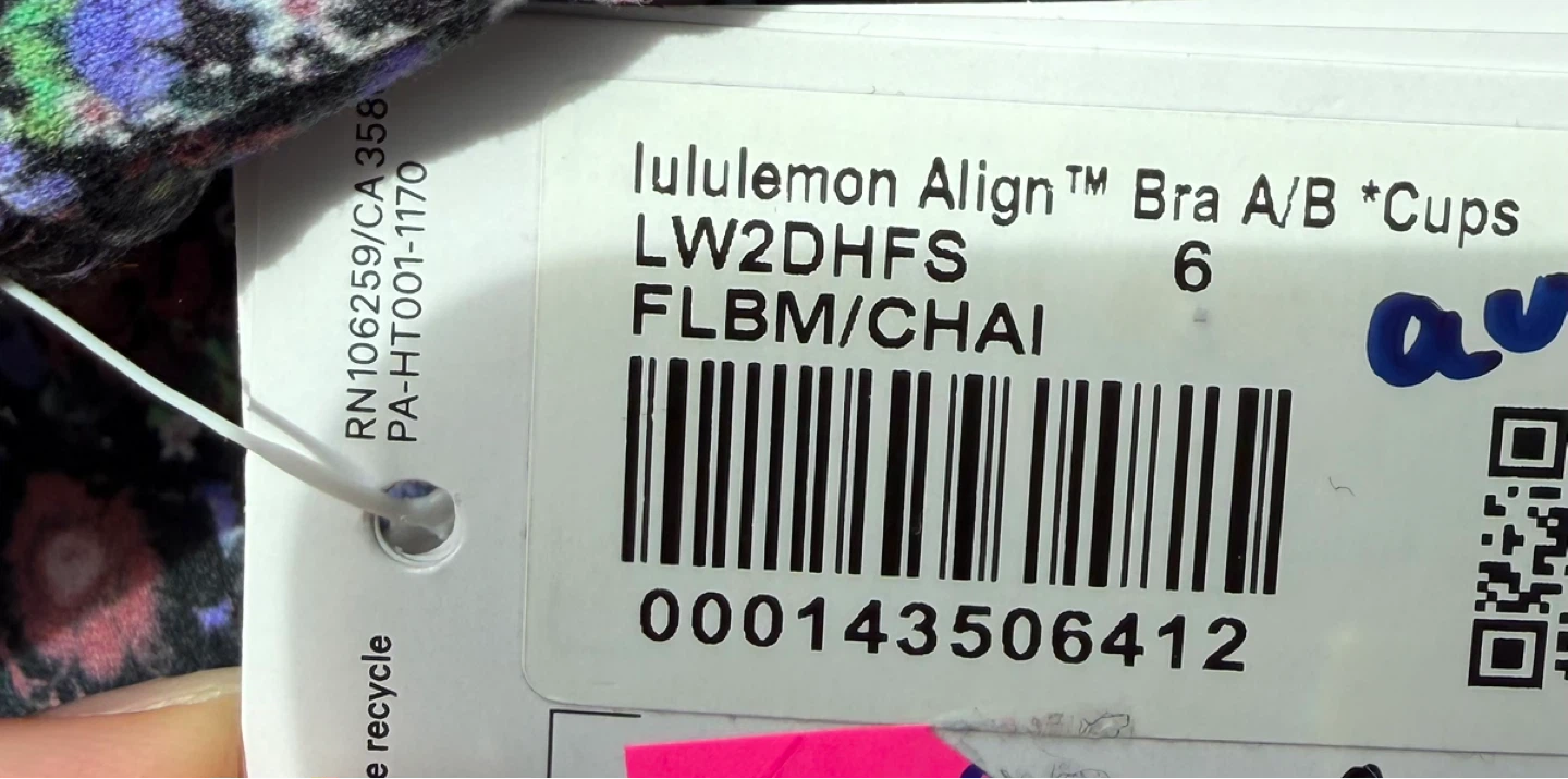Lululemon Align Bra A/B Cups Size 6 FLBM/CHAI Floral - photo 3
