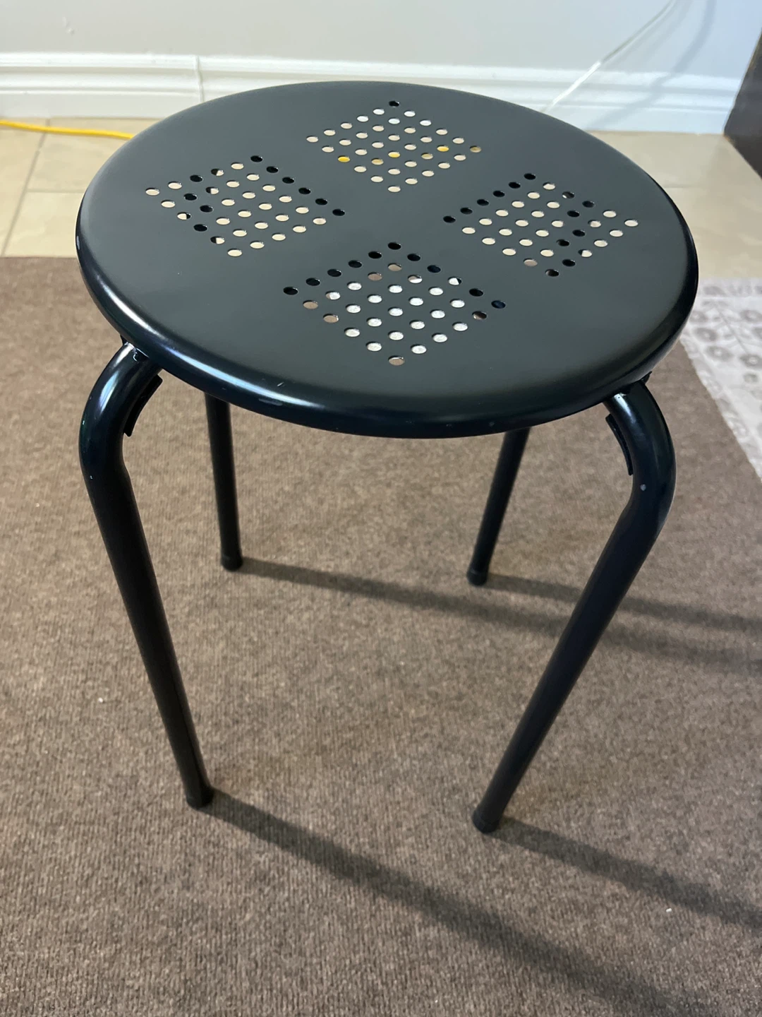 Black Metal Stool
