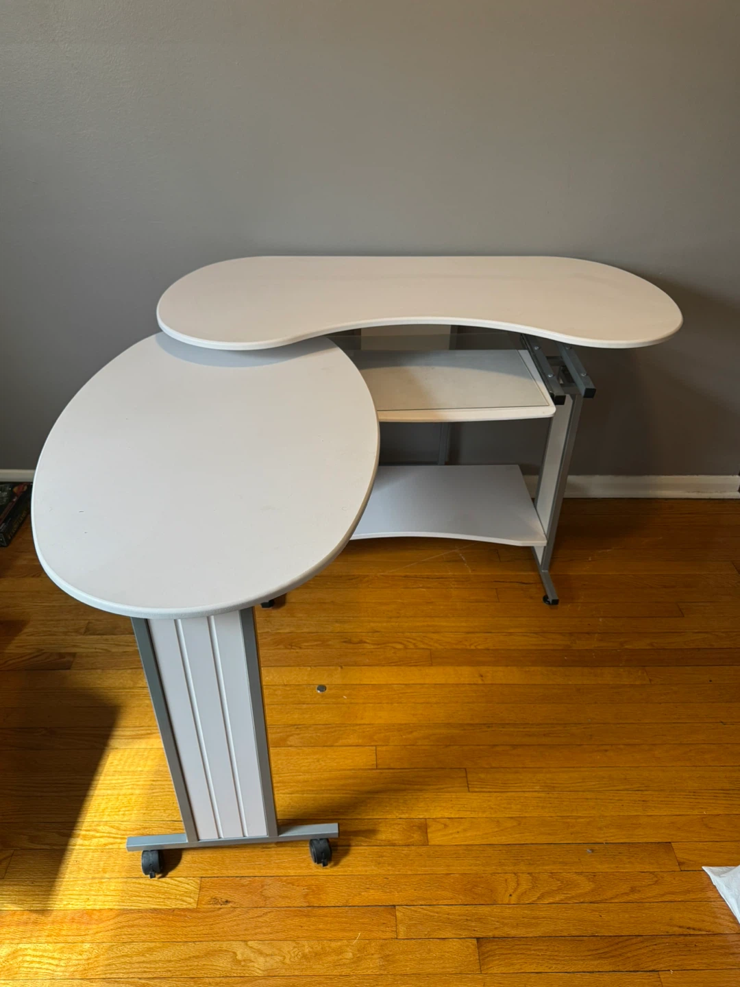 White Desk with Adjustable Top - photo 2