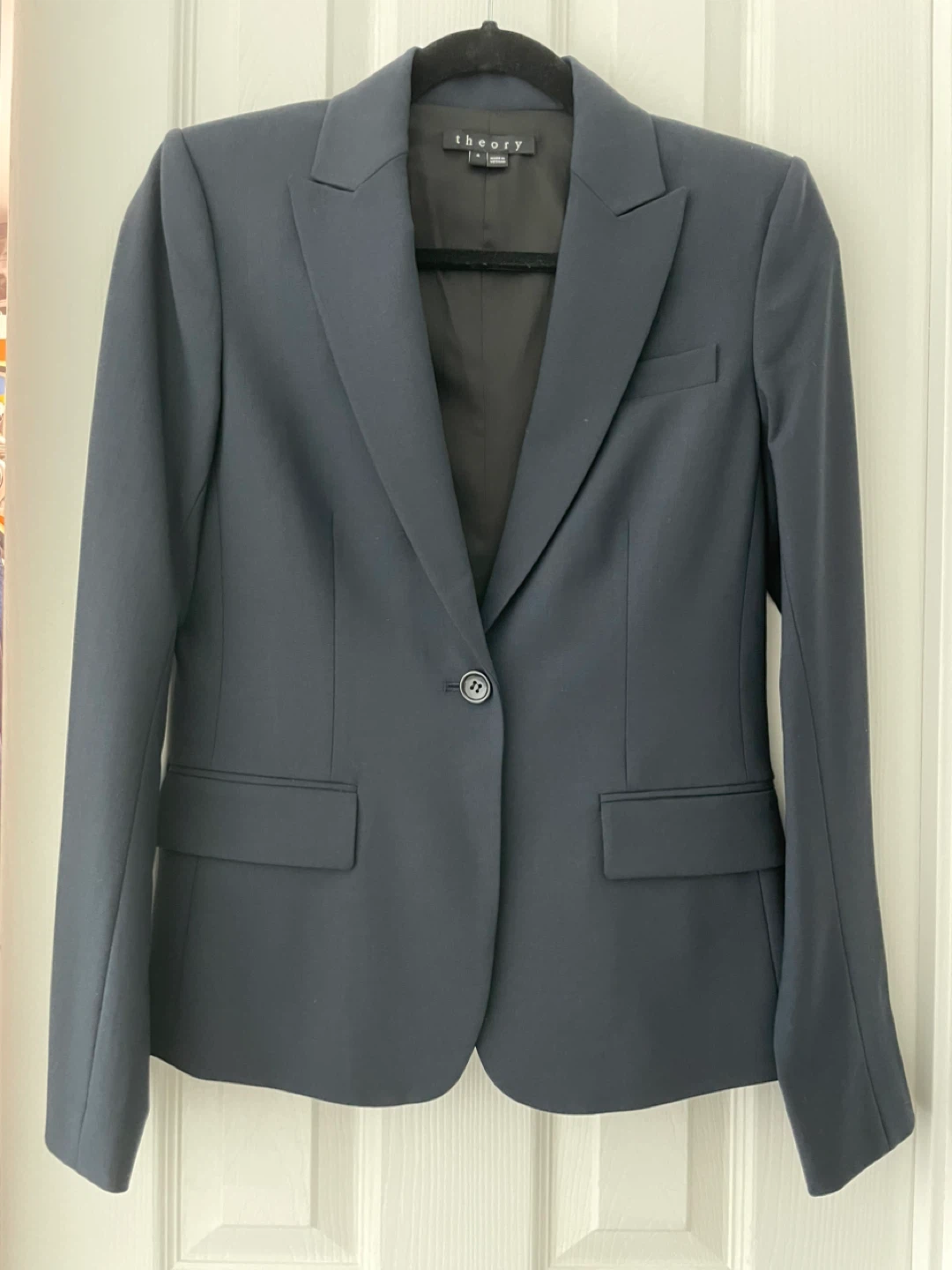 Theory navy skirt suit