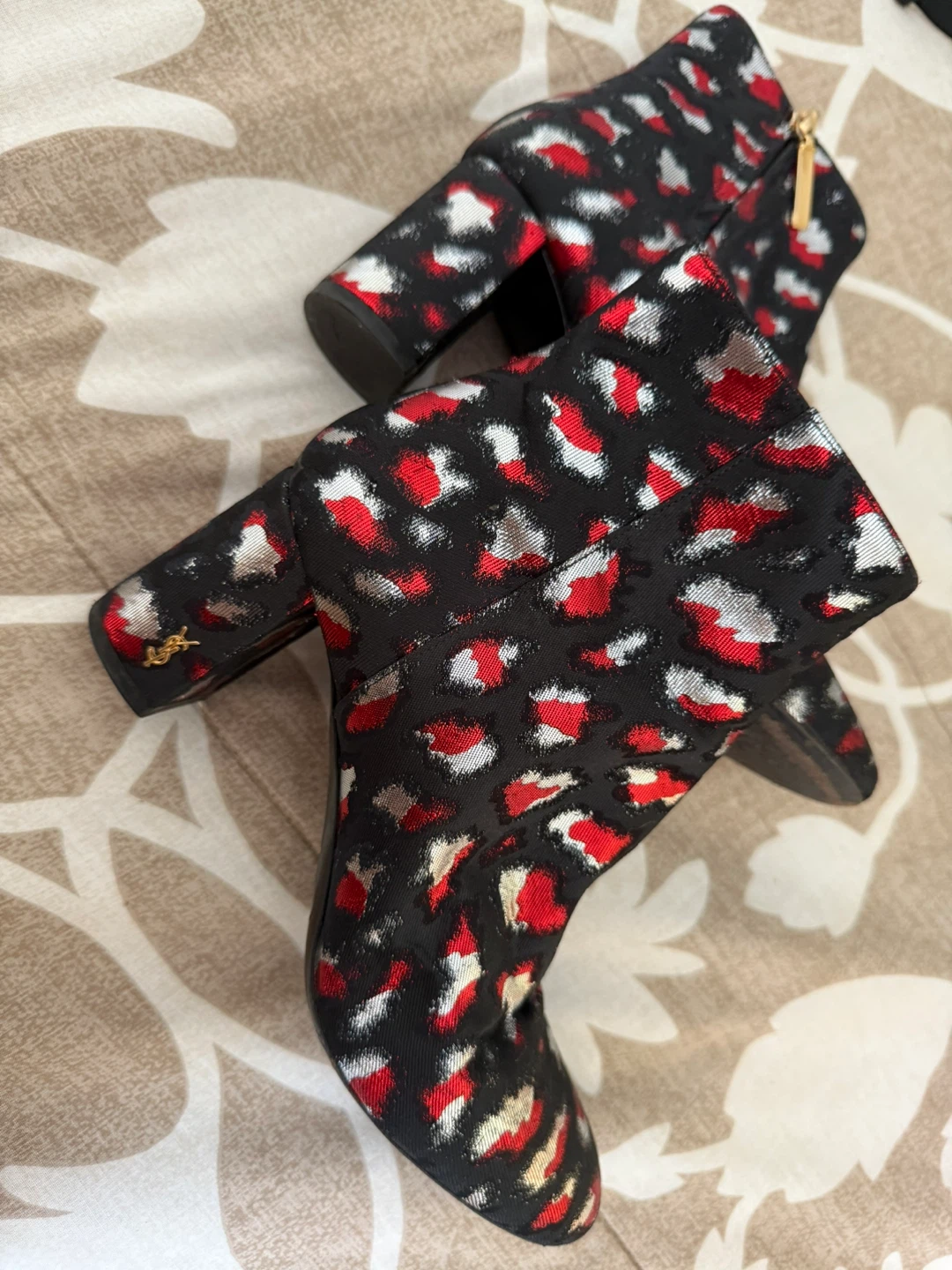 Saint Laurent Leopard Print Ankle Boots - photo 2