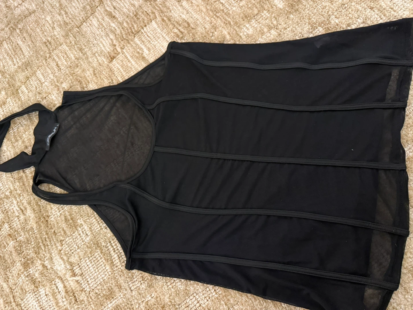INCERUN Black Mesh Halter Top Size L - photo 3