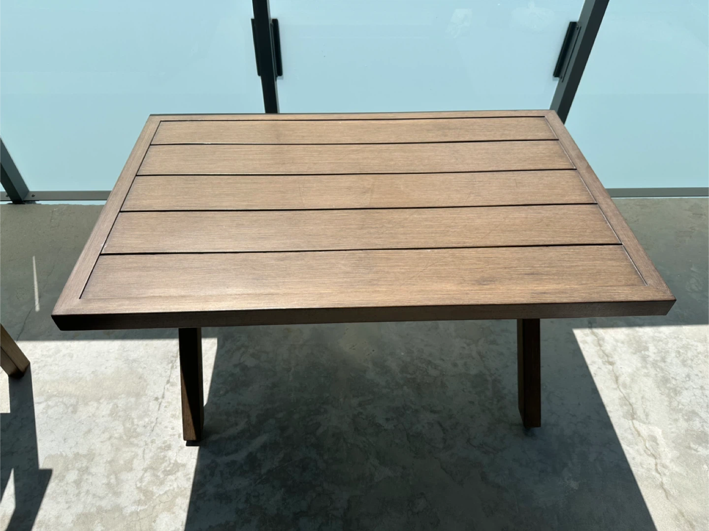 Outdoor Steel Loveseat and Coffee Table Set - photo 2
