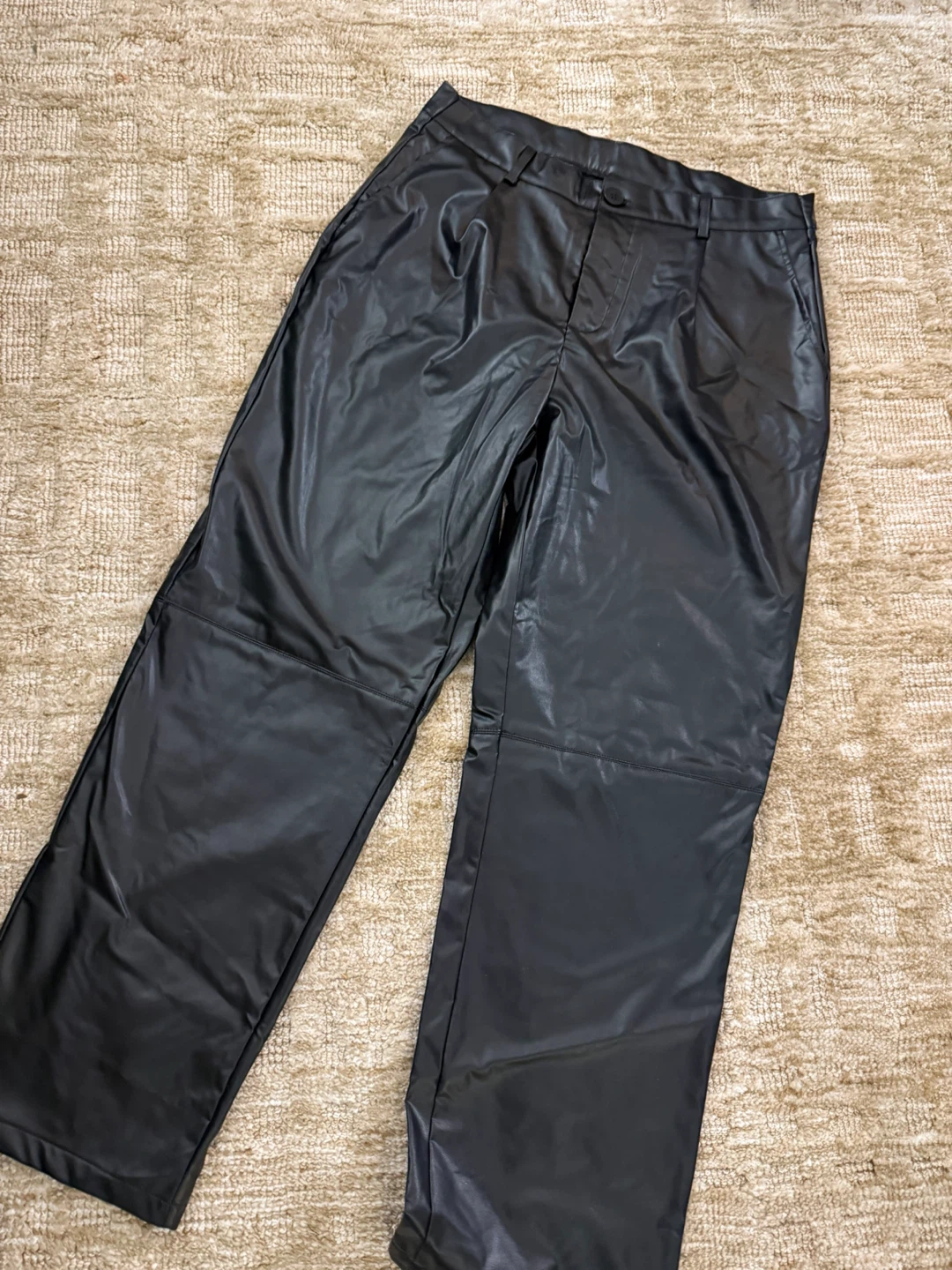 Black Faux Leather Pants - photo 3