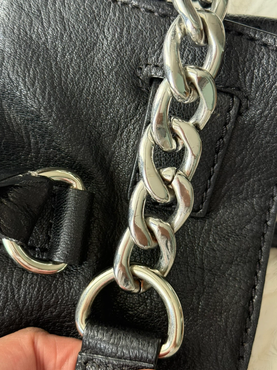 Michael Kors Black Leather Satchel Handbag - photo 4